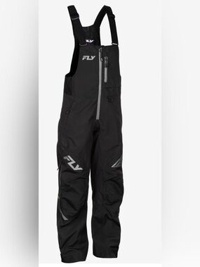 NWT Fly Racing Black Carbon Bib Black/Grey Size S